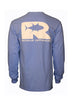 Tuna Logo LS T-Shirt - Columbia Blue/White