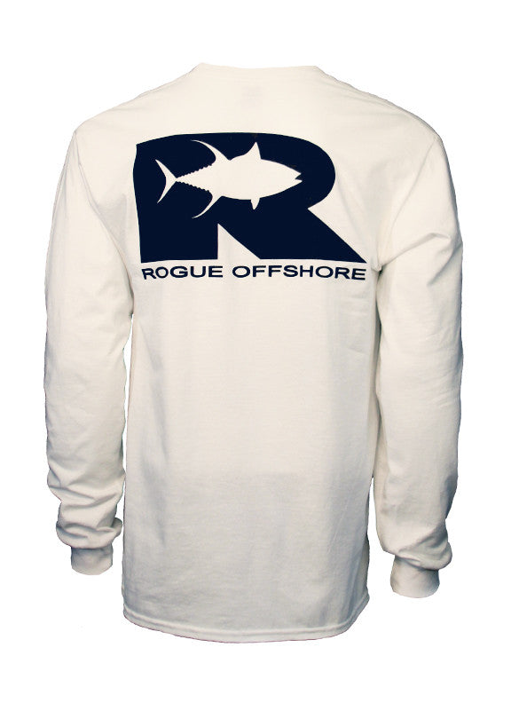 Tuna Logo LS T-Shirt - White/Navy