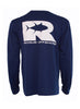 Offshore Performance Shirt LS - Cobalt/White