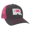 Rogue Tuna Trucker Hat - Charcoal / Pink