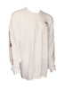 Rogue Redfish Logo LS T-Shirt - White/Crimson