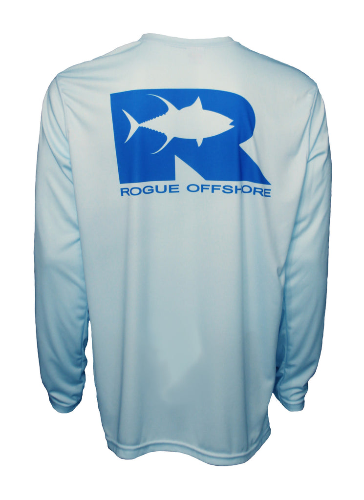 Rogue Tuna logo Performance Shirt Arctic / Ocean Blue