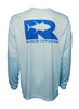 Rogue Tuna logo Performance Shirt Arctic / Ocean Blue