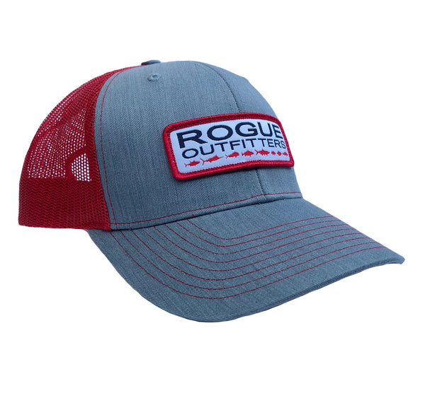 Rogue Outfitters Offshore-to-Inshore Trucker Hat (Red and Heather Grey –  Rogue Offshore
