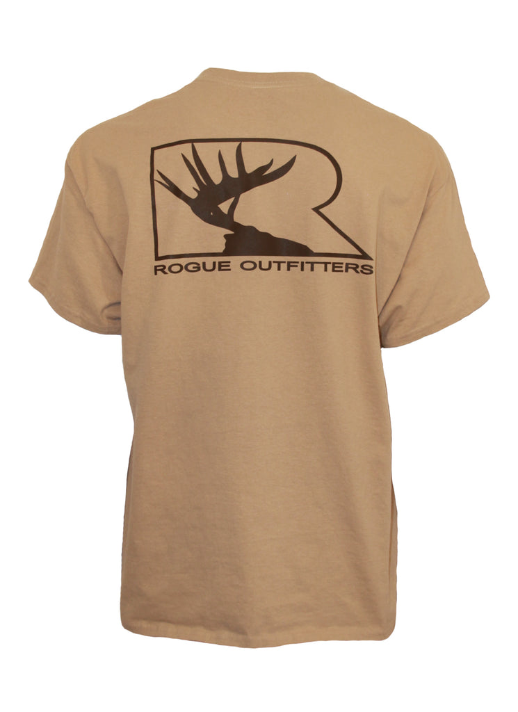 Rogue Outfitters Deer Logo SS Tee - Tan/Chocolate