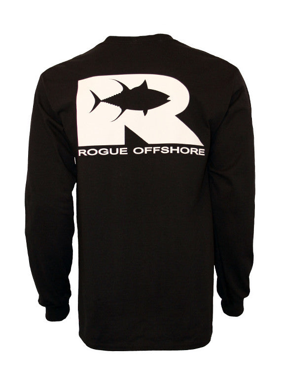Tuna Logo LS T-Shirt - Black/White – Rogue Offshore