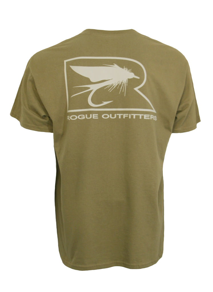 Rogue Fly  Logo LS T-Shirt - Prairie / Grey