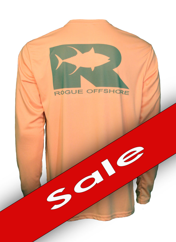 Rogue Tuna logo Performance Shirt Salmon / Charcoal