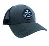 Rogue Outfitters Offshore Trifrecta Trucker Hat (Charcoal and Black)