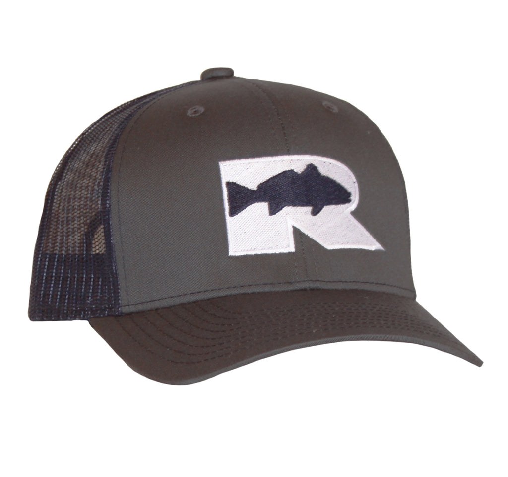 Rogue Redfish Trucker Hat - Charcoal/Navy